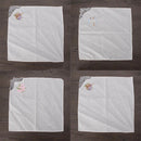Ladies Flower Embroidered with Lace Cotton Handkerchief for Women X 6Packs