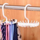 5 Packs Adjustable Rotating 20-Hook Neck Ties Organizer Twirling Tie Rack Hanger