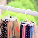 5 Packs Adjustable Rotating 20-Hook Neck Ties Organizer Twirling Tie Rack Hanger