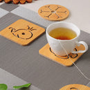 Cute Cartoon Shape Wooden Anti-slip Table Mat Insulated Pad Kitchen Placemats