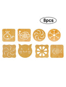 8packs of Wooden Non Slip Dining Cup Table Insulation Mat Heat Resistant Pad