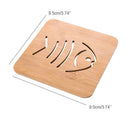 8packs of Wooden Non Slip Dining Cup Table Insulation Mat Heat Resistant Pad