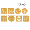 8packs of Wooden Non Slip Dining Cup Table Insulation Mat Heat Resistant Pad