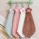 Hanging Hand Towels Bathroom Kitchen Towel Coral Velvet Absorbent Cloth