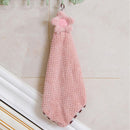 2x Hanging Hand Towels Kitchen Towel Coral Velvet Absorbent