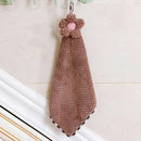 2x Hanging Hand Towels Kitchen Towel Coral Velvet Absorbent