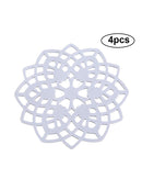 4Pack,Silicone Mats/Hot Pads,Pot Holder,Non Slip Flexible Durable Unique Design