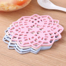 4pcs Cup Mats Non-slip Flower Shaped Silicone Soft Coaster for Home Kitchen Use