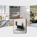 Self Adhesive Stainless Steel Nickel Hanger Bathroom Kitchen Robe Towel Hanger