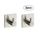 Self Adhesive Stainless Steel Nickel Hanger Bathroom Kitchen Robe Towel Hanger