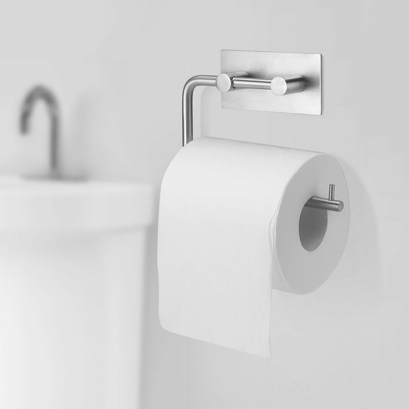 1*Stainless Steel Bathroom Toilet Paper Holder Tissue Roll Bar Wall Mounted New
