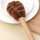 2Pcs/set Family Wooden Handle Dishwashing Cleaning Brush Functionary