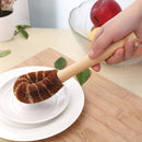 2Pcs/set Family Wooden Handle Dishwashing Cleaning Brush Functionary