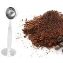 Dual-purpose Stainless Steel Tamping Measuring Coffee Bean Powder Spoon Scoop