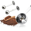 Dual-purpose Stainless Steel Tamping Measuring Coffee Bean Powder Spoon Scoop