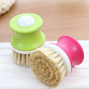 DishPan Soap Set of 2 Soap Dispensing Palm Brush, Nylon Bristle Dish Scrubber