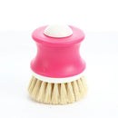 DishPan Soap Set of 2 Soap Dispensing Palm Brush, Nylon Bristle Dish Scrubber