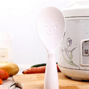 3*Kitchen Dotted White Plastic Flat Rice Scoop Paddle Meal Spoon Tool New Hot
