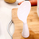 3*Kitchen Dotted White Plastic Flat Rice Scoop Paddle Meal Spoon Tool New Hot
