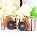 10*Paper Candy Present Gift Box Bag with Compass Travel Theme Wedding Gift Hot