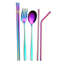 Portable Tableware Set Natural Stainless Steel Fork Spoon Chopsticks Cutlery Set