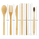 7pcs Mini Portable Travel Bamboo Coffee Tea Spoon Teaspoon Tableware Set