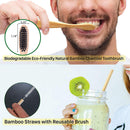 7pcs Mini Portable Travel Bamboo Coffee Tea Spoon Teaspoon Tableware Set