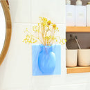 3PCS Suction Cup Wall Mounted Plant Holder Flower Display Vase Silica Gel