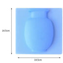 3x Suction Cup Wall Mounted Plant Holder Flower Display Vase Hanging Wall Decor