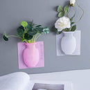 3x Suction Cup Wall Mounted Plant Holder Flower Display Vase Hanging Wall Decor