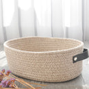 High Quality Cotton Linen Desktop Cosmetic Storage Box Case Organizer Basket