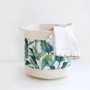 1 * Cotton Rope Storage Basket Natural Woven Container Laundry Hamper Useful