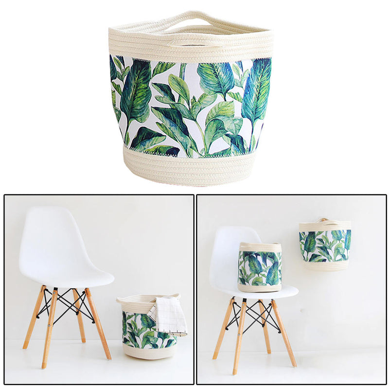 1 x Cotton Rope Storage Basket Natural Woven Container Laundry Hamper Fashion