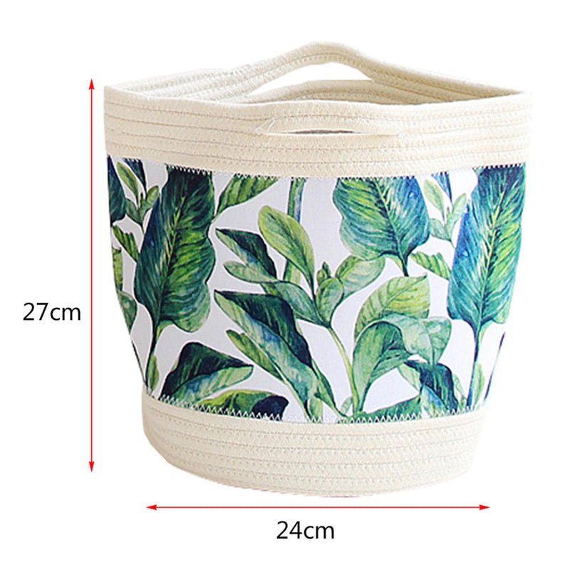 1 x Cotton Rope Storage Basket Natural Woven Container Laundry Hamper Fashion
