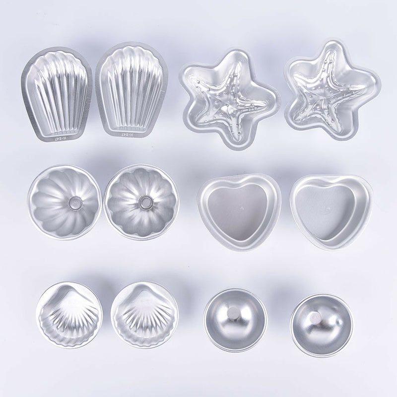 12pcs DIY Metal Bath Bomb Mold Alloy Bomb Mould Crafting Handmade Soap Tools