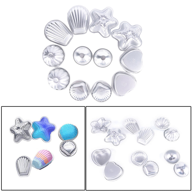 12pcs DIY Metal Bath Bomb Mold Alloy Bomb Mould Crafting Handmade Soap Tools