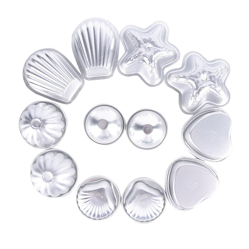 12pcs DIY Metal Bath Bomb Mold Alloy Bomb Mould Crafting Handmade Soap Tools