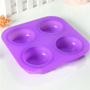 4 Round Silicone Soap Mold Candle Molds Mould For Candy Craft DIY