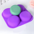 4 Round Silicone Soap Mold Candle Molds Mould For Candy Craft DIY