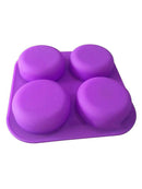 4 Round Silicone Soap Mold Candle Molds Mould For Candy Craft DIY