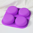 4 Round Silicone Soap Mold Candle Molds Mould For Candy Craft DIY