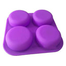 4 Round Silicone Soap Mold Candle Molds Mould For Candy Craft DIY