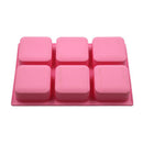 6-Soap Mold Cake Candy Chocolate Cookies Baking Mold Ice Cube Silicone Mould