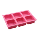 6-Soap Mold Cake Candy Chocolate Cookies Baking Mold Ice Cube Silicone Mould