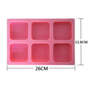 6-Soap Mold Cake Candy Chocolate Cookies Baking Mold Ice Cube Silicone Mould