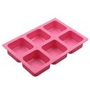 6-Soap Mold Cake Candy Chocolate Cookies Baking Mold Ice Cube Silicone Mould