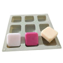 9-Square Soap mould Cake Mold Flexible Silicone Mould For Candy Soap Ice tray