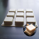 1 pc Silicone 9-Cavity Square Soap Cake ice Mold Mould Tray For Homemade Nice