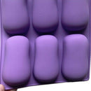 Silicone 6-Cavity Oval Soap Making Mold Tray Chocolate Cake Baking Mold New Hot