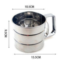 1 * Flour Sifter Stainless Steel Manual Sugar Sifter Hand Crank Shaker Sieve Hot